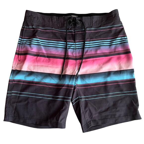 No Boundaries Blue / Gray / Pink Swim Trunks Size 32 - Picture 1 of 6